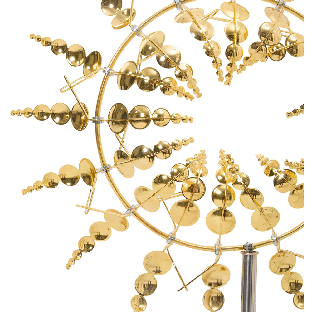 Living and Home Gold Metal Wind Spinner Garden Decoration Image 3