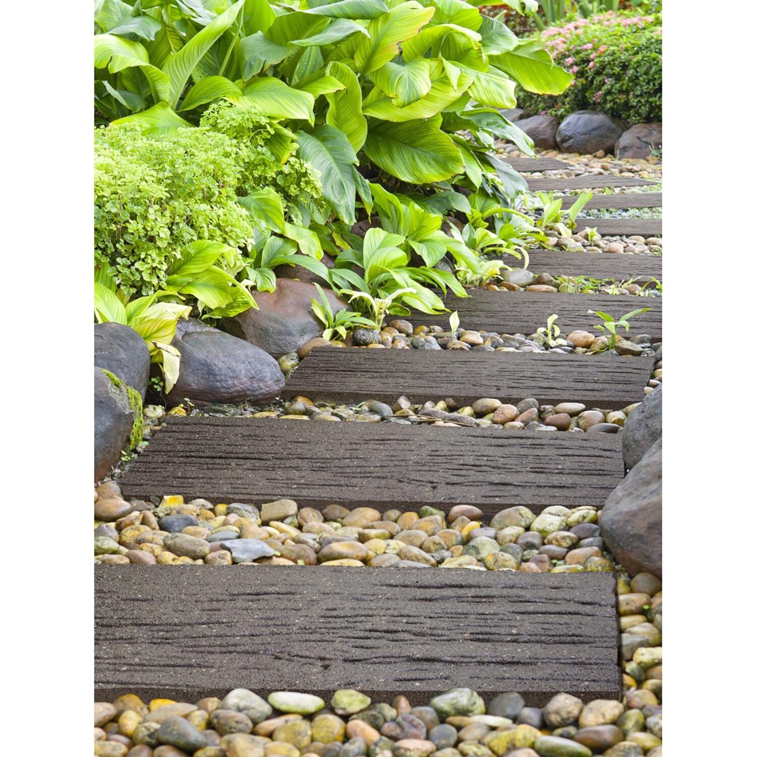 Railroad Tie Stepping Stone - Earth Image 4