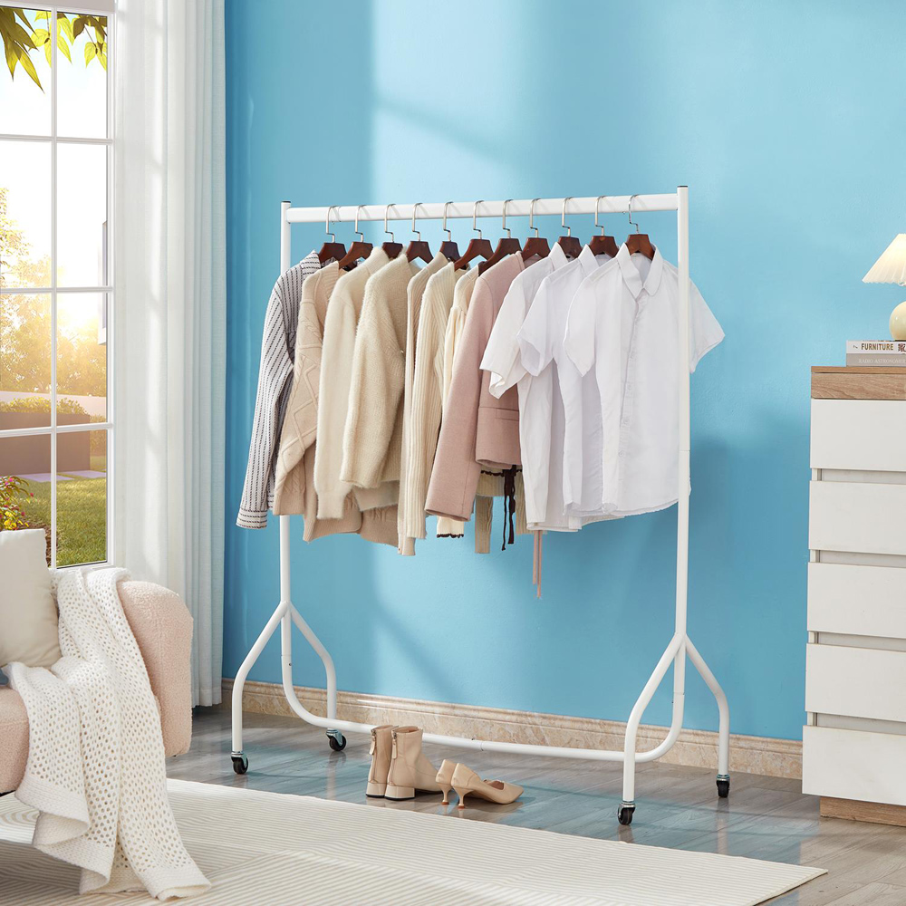 House Of Home White Heavy Duty Foldable Clothes Rail 4ft Image 2