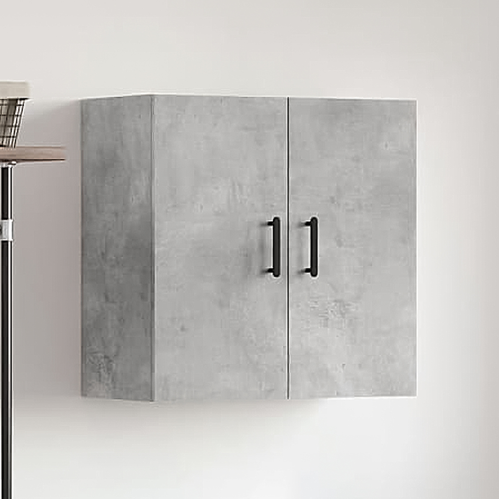 vidaXL 2 Door Concrete Grey Wall Cabinet Image 1