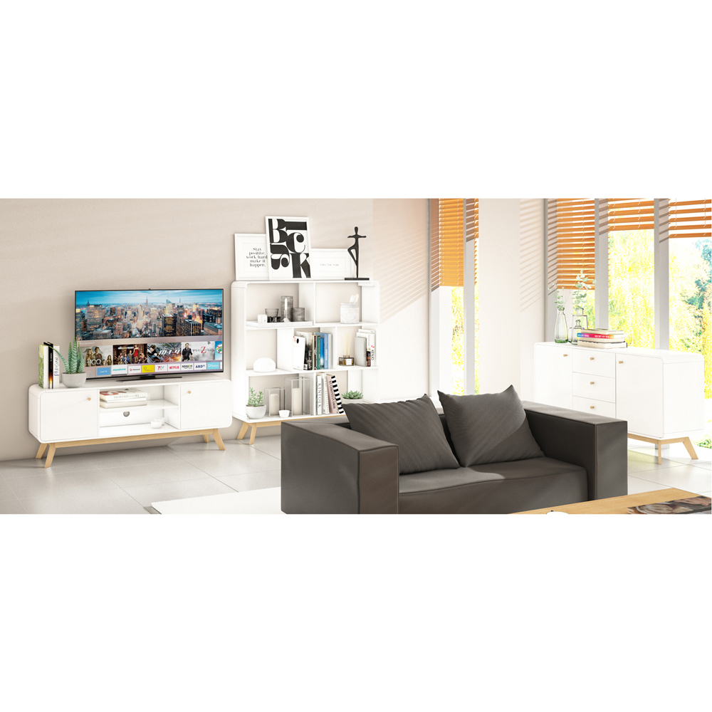 Loft24 Cassie 2 Door 3 Drawer White Sideboard Image 4