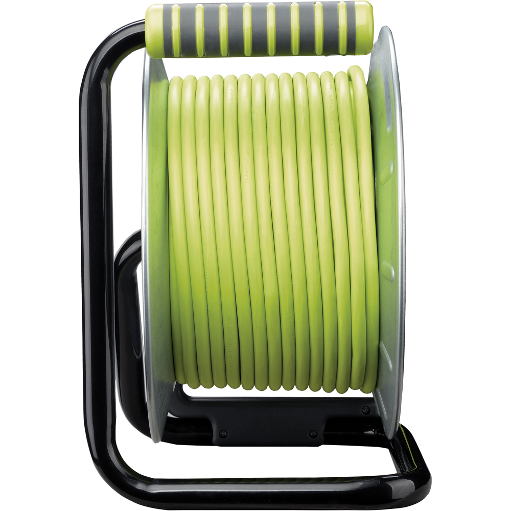 Masterplug 13A 4 Socket Large Metal Open Cable Reel 40m Image 3