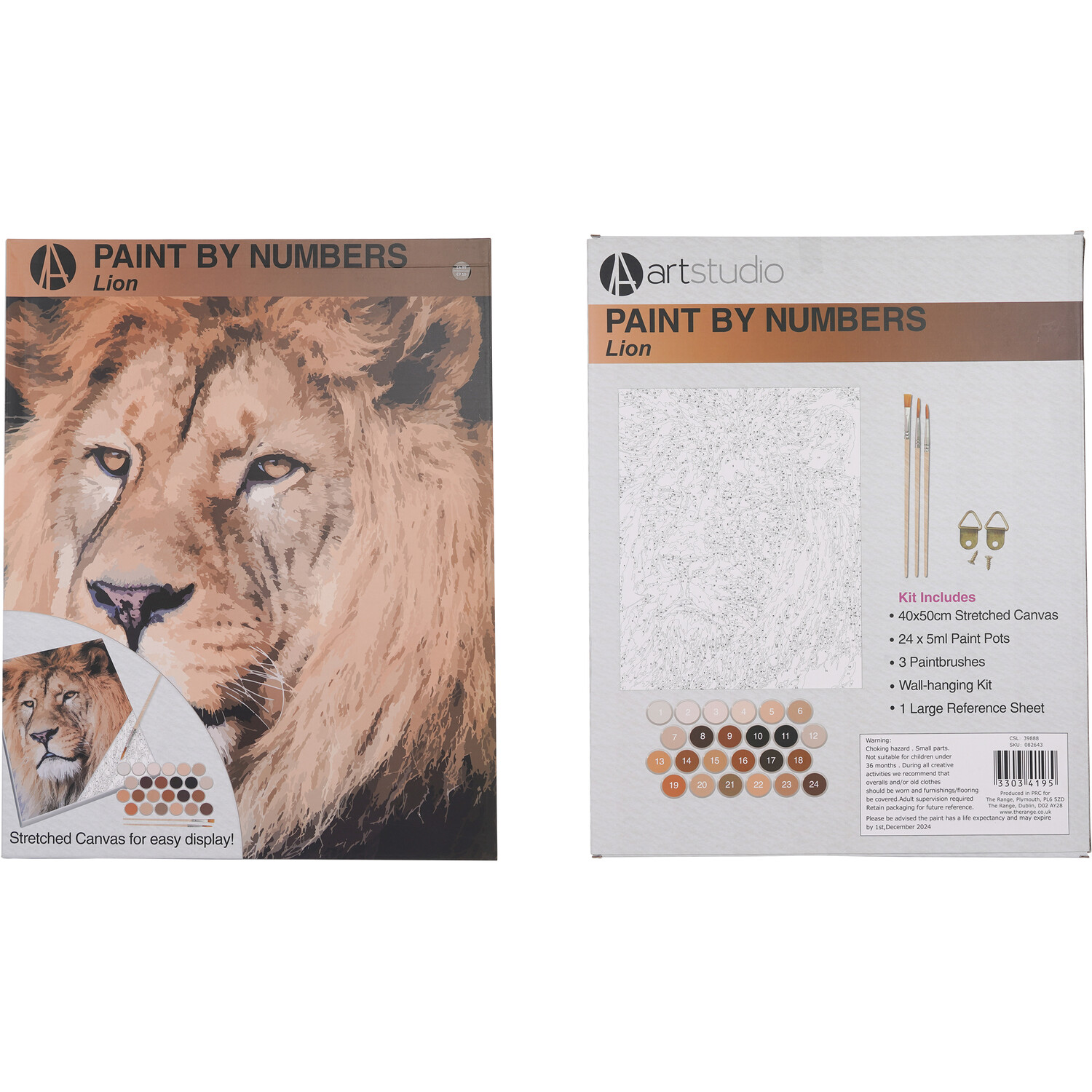 Art StudioPaint by Numbers Lion or White Tiger Image 5