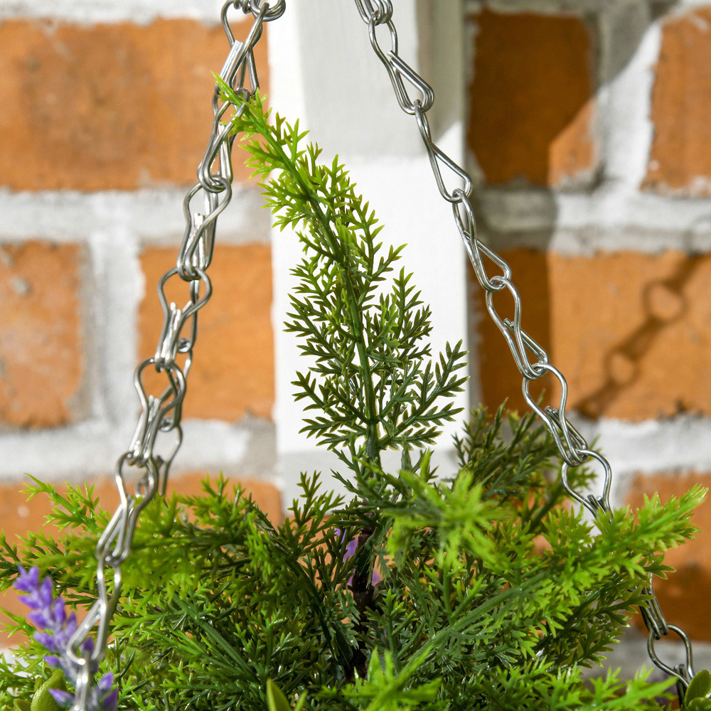 Portland Purple Lavender Flower Artificial Plant in Hanging Planter 2 Pack Image 4