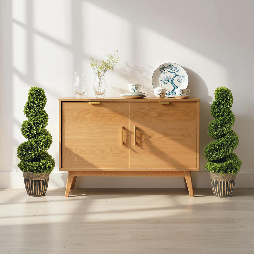 Portland Topiary Spiral Boxwood Artificial Plant in Pot 3ft 2 Pack Image 5
