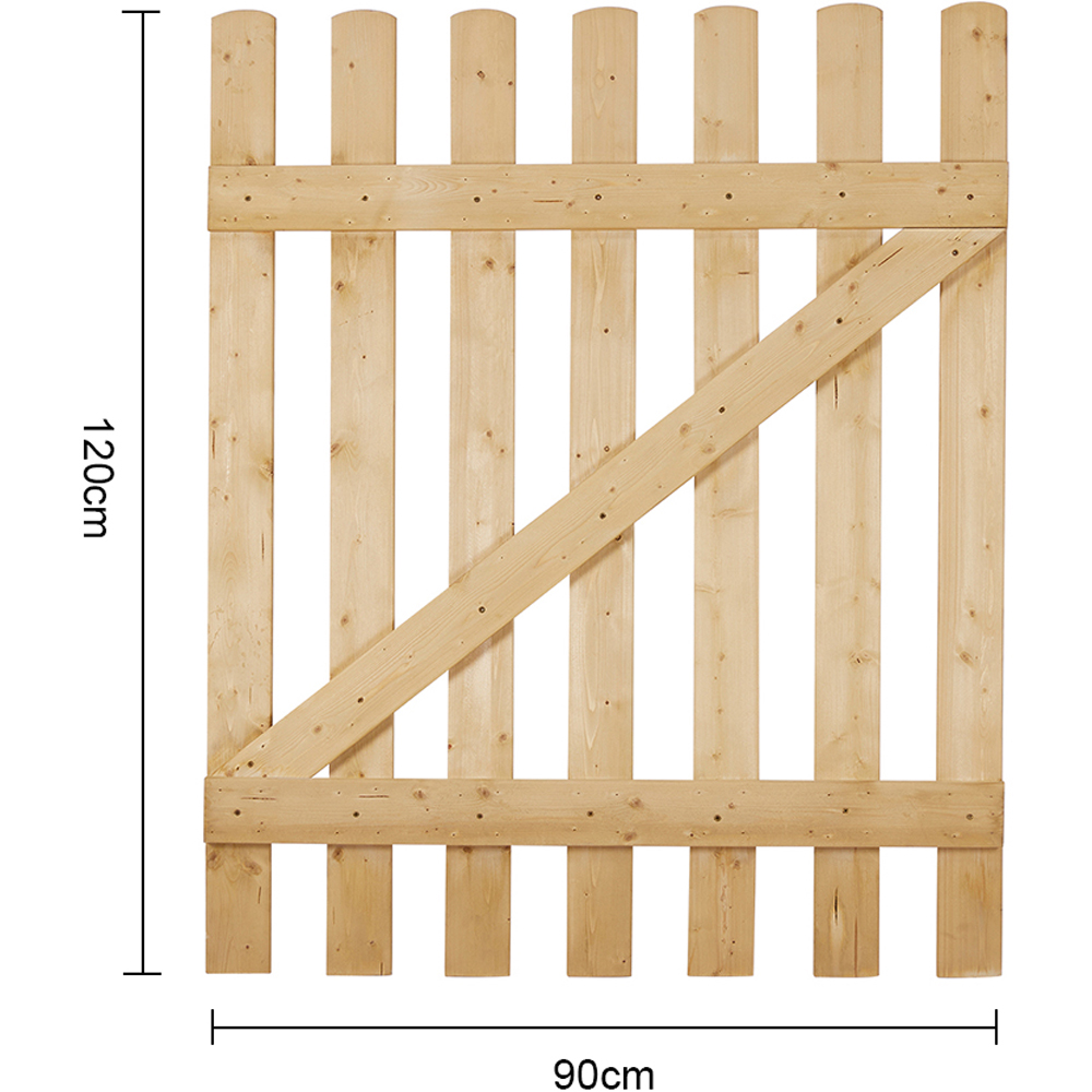 Living and Home 2.9 x 3.9ft Vintage Garden Wooden Fence Gate with Latch Image 8