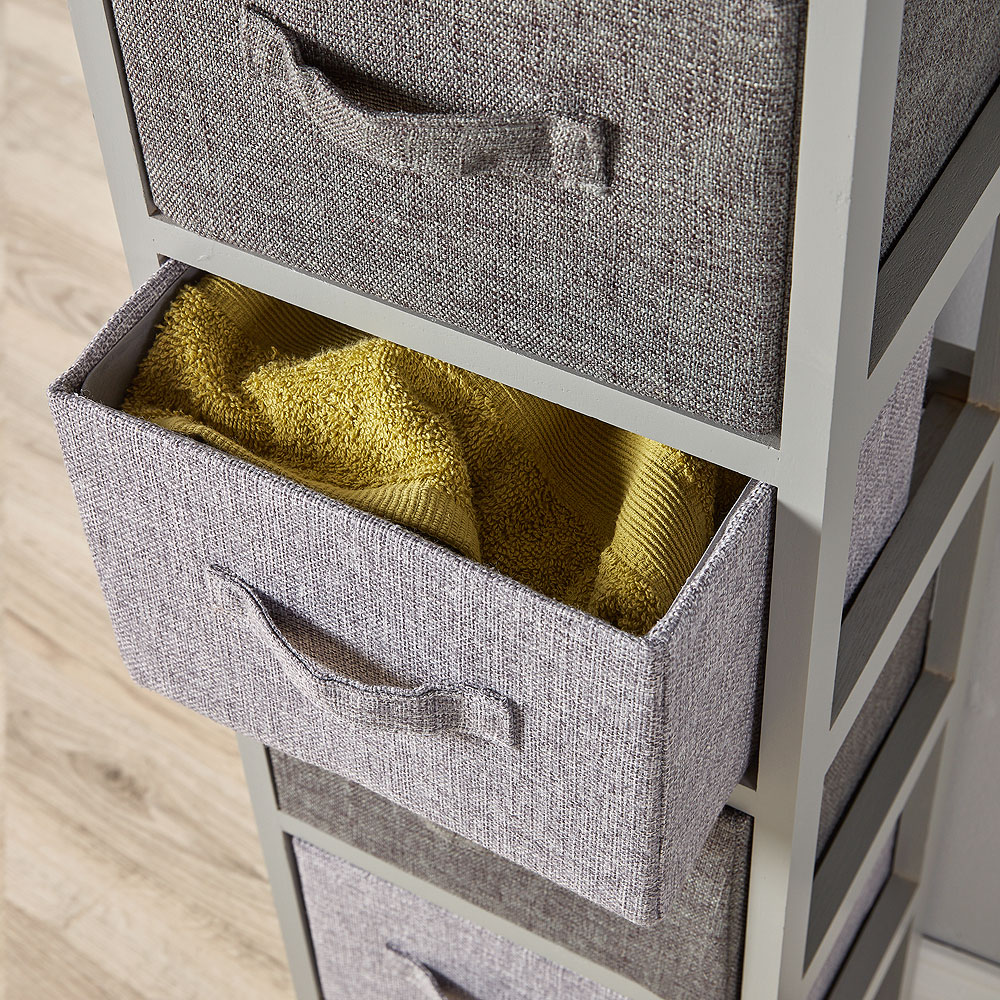 Home Source Metro 5 Drawer Grey Chest of Drawers Image 4