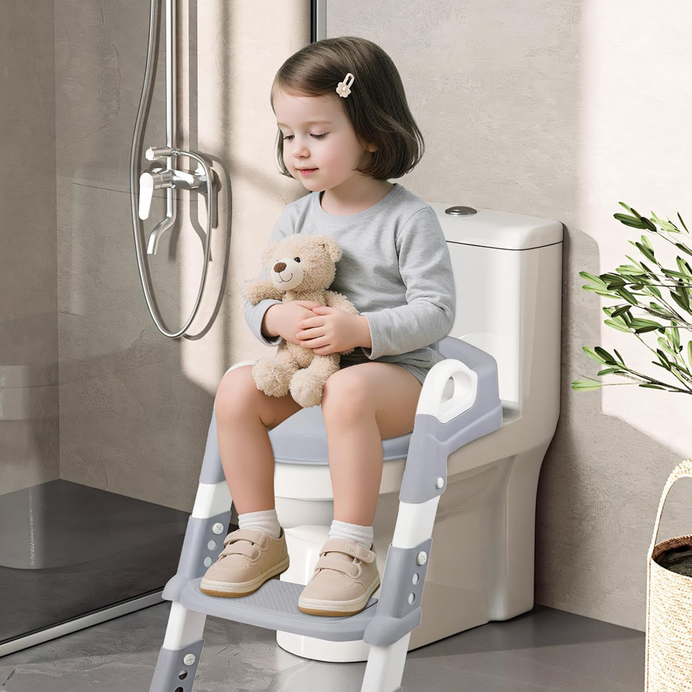 Alivio 2-in-1 Kids Potty Training Seat with Adjustable Ladder Image 4