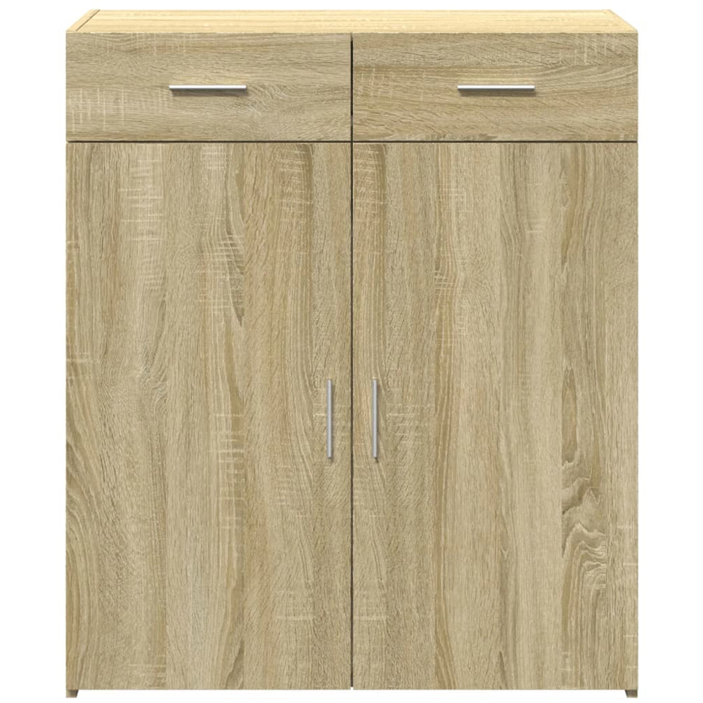 vidaXL 2 Door 2 Drawer Sonoma Oak Sideboard Image 4