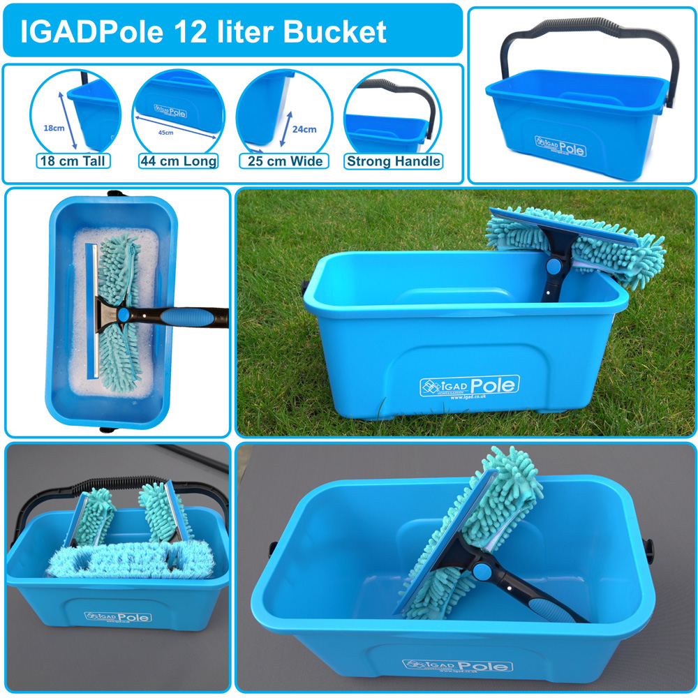 IGAD Pole Window Cleaning Squeegee Bucket 12L Image 3