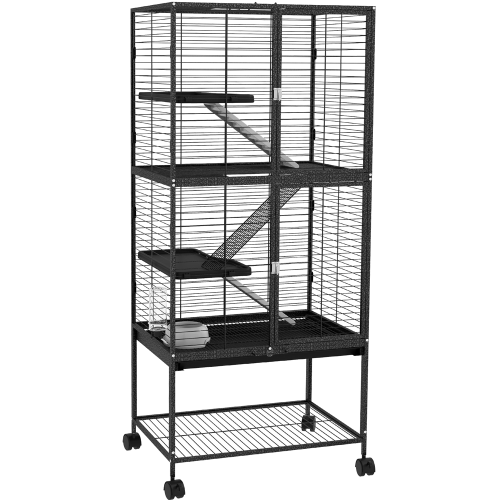 PawHut 4 Tier Small Animal Cage 136 x 45.5 x 61.5cm Image 1