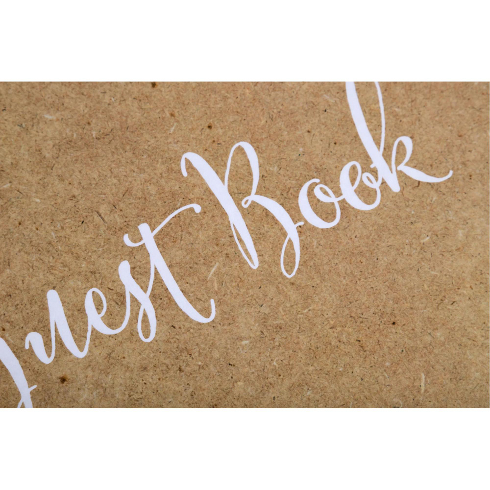 Exacompta Brown Kraft Guest Book with Gold Edges 140 Pages Image 7
