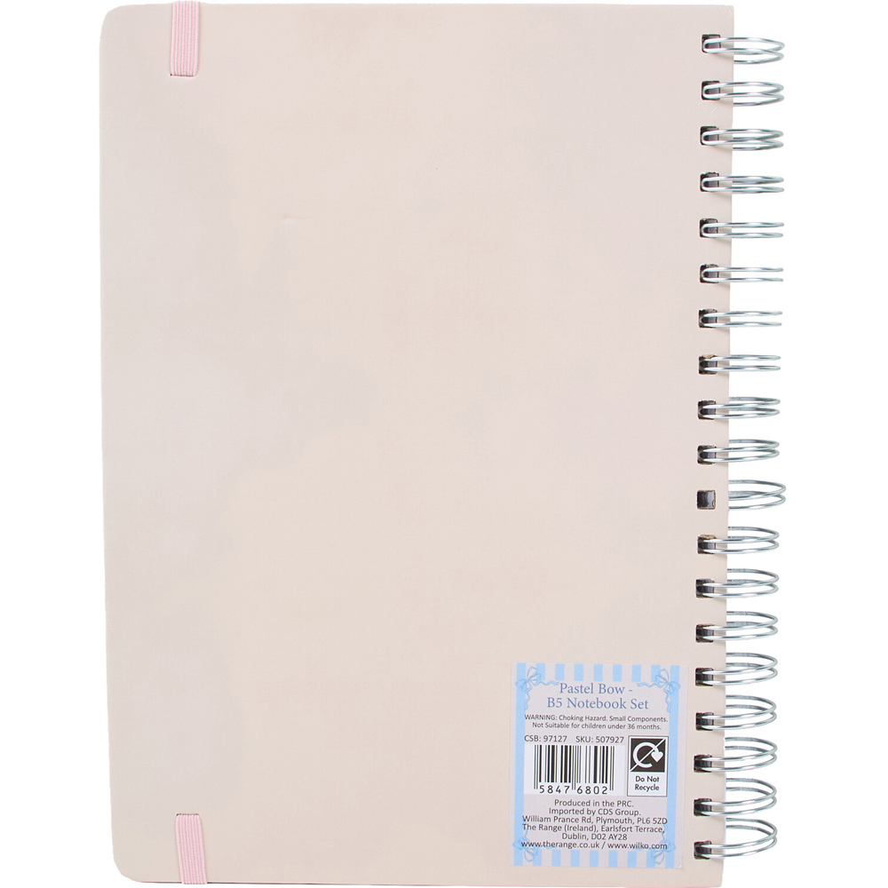 Pastel Bow B5 Notebook Set Image 2