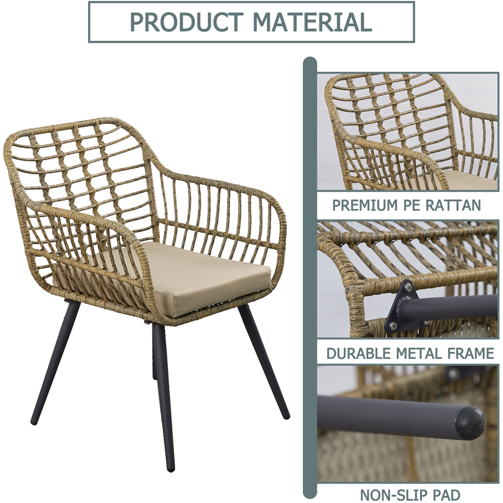 Furniture One 2 Seater Rattan Garden Lounge Set Image 5