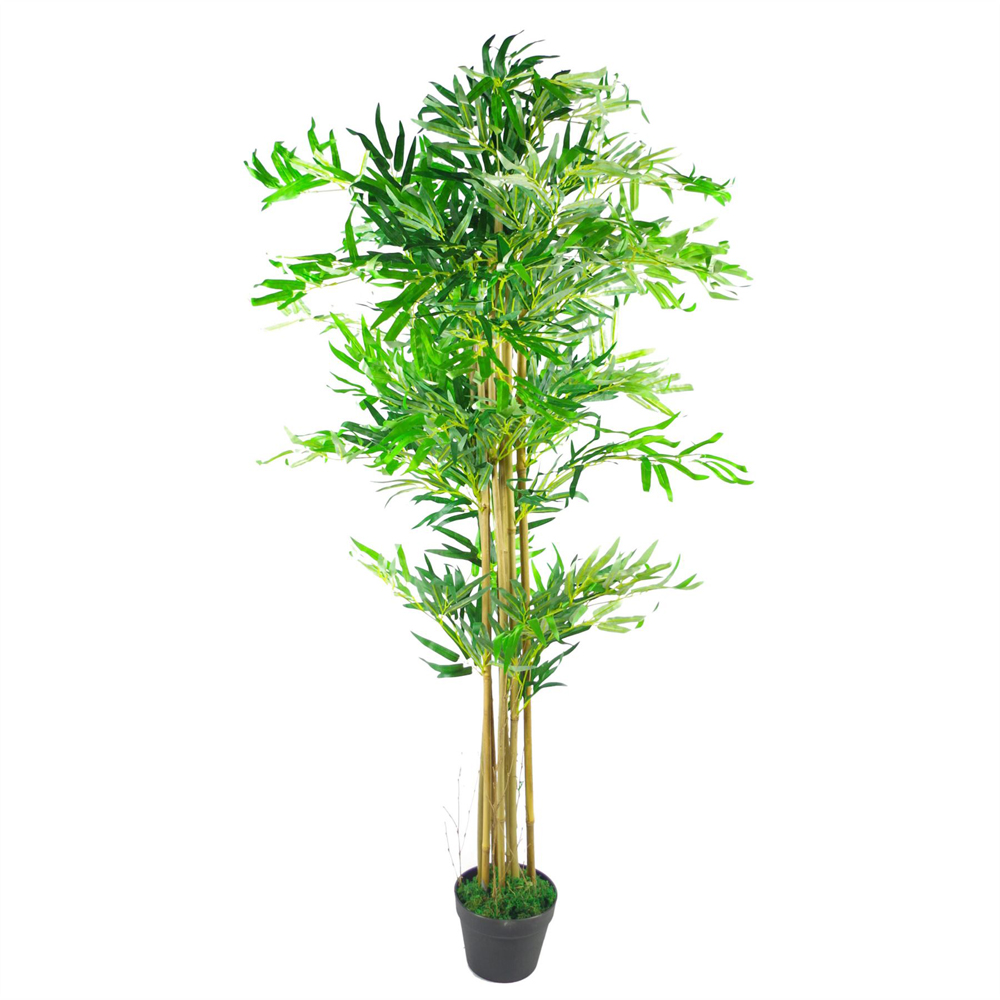 Leaf Natural Bamboo Artificial Tree Pot 5ft Image 1