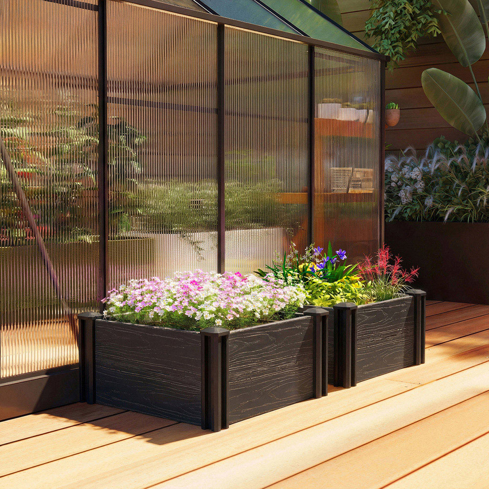 Outsunny Dark Grey Vinyl Raised Garden Bed Kit 30 x 60 x 60cm Image 8