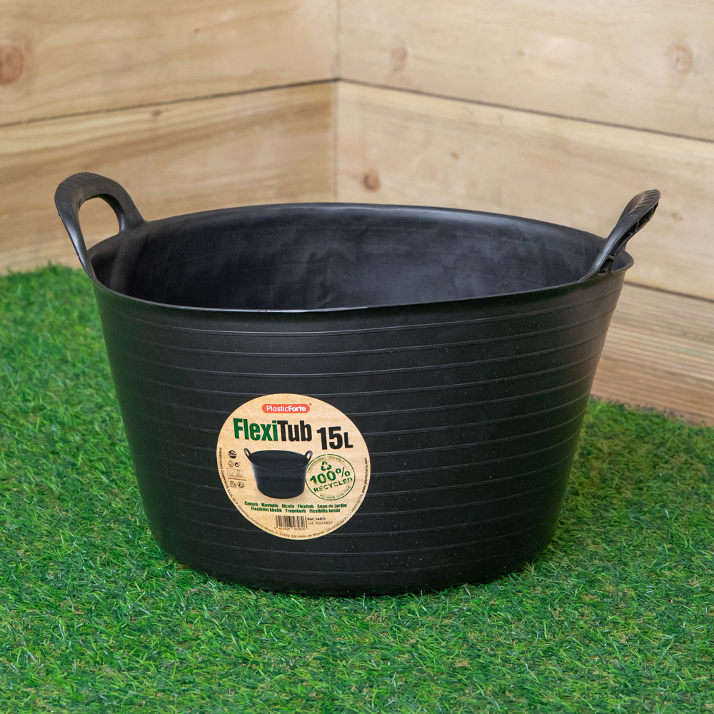 Samuel Alexander Black Flexi Plastic Bucket 15L Image 4