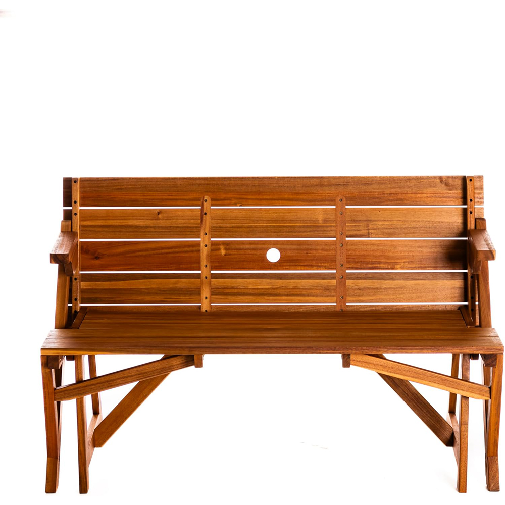 Thompson & Morgan Acacia 2-in-1 2 Seater Bench and Picnic Table Image 4