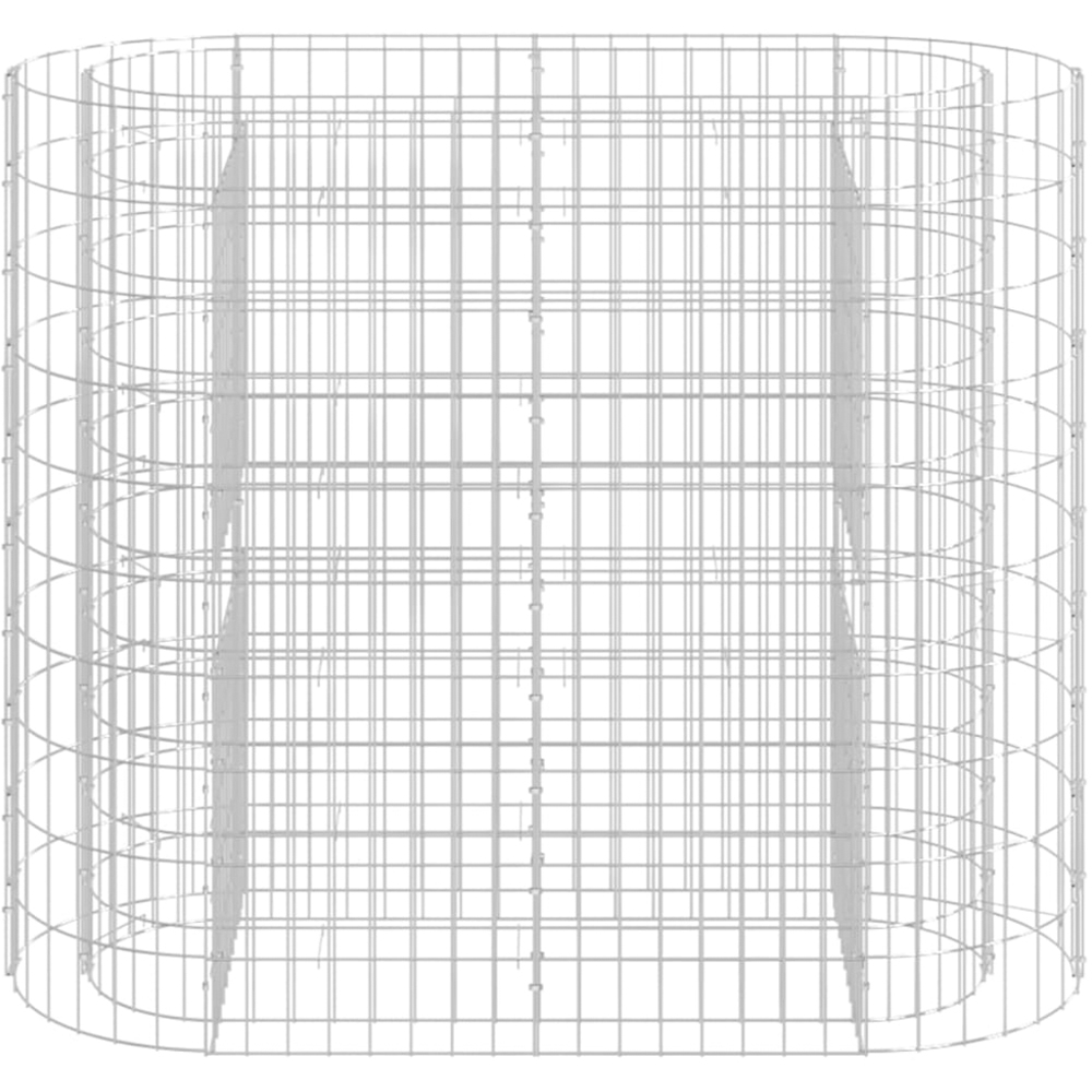 vidaXL Silver Galvanised Iron Gabion Raised Bed 120 x 50 x 100cm Image 3