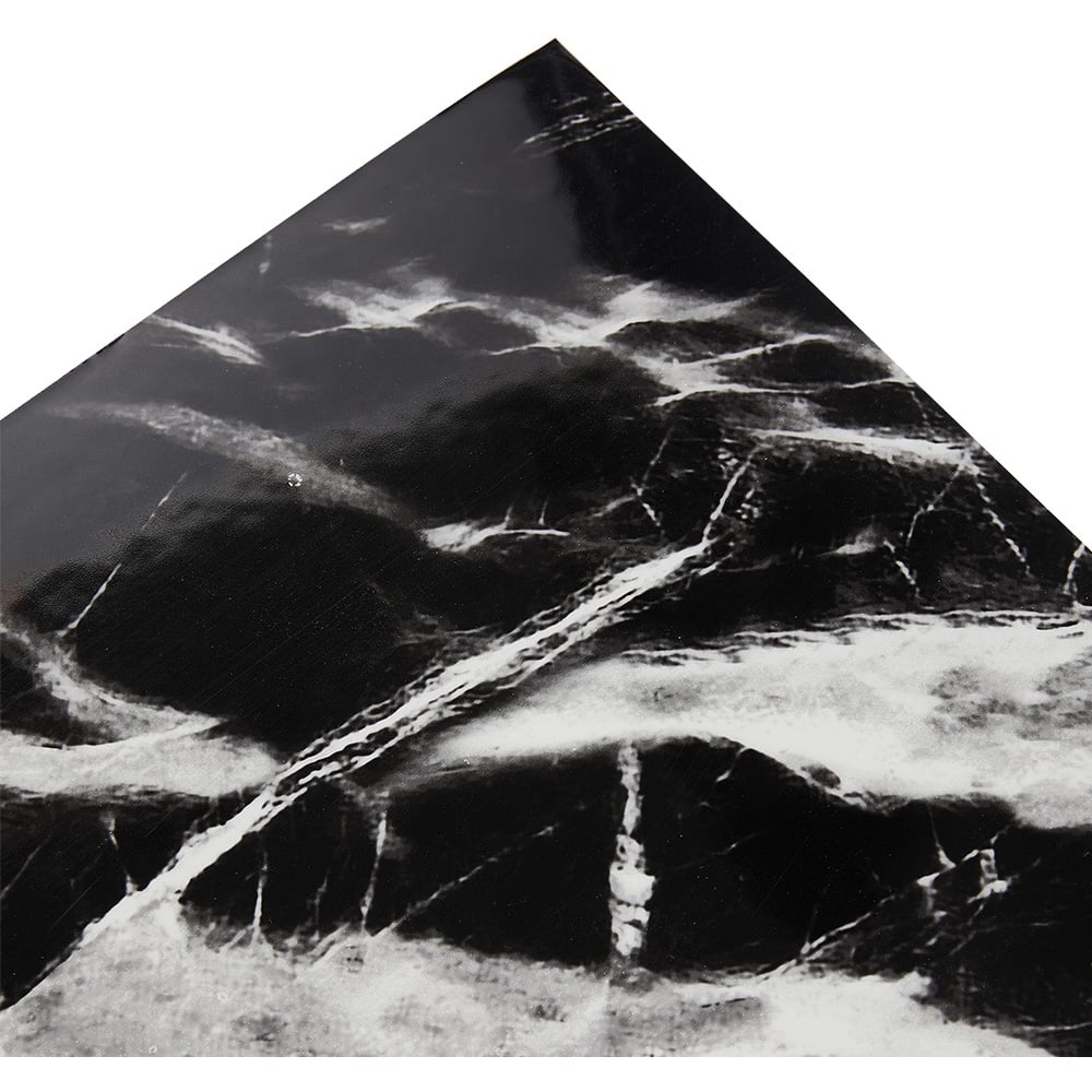 Living and Home Marble Patterned Black and White PVC Self Adhesive Wall Sticker 10 Pack Image 6