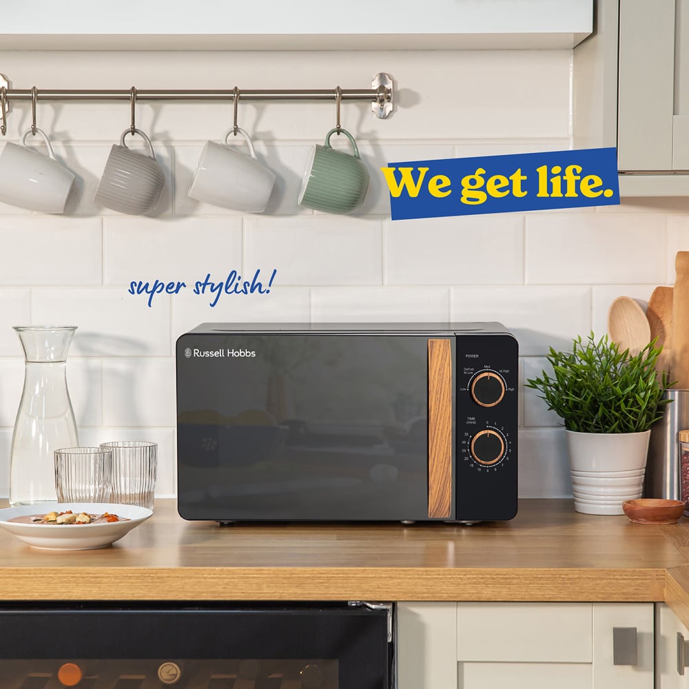 Russell Hobbs RHMM713B-N Black 17L Scandi Compact Manual Microwave 700W Image 8