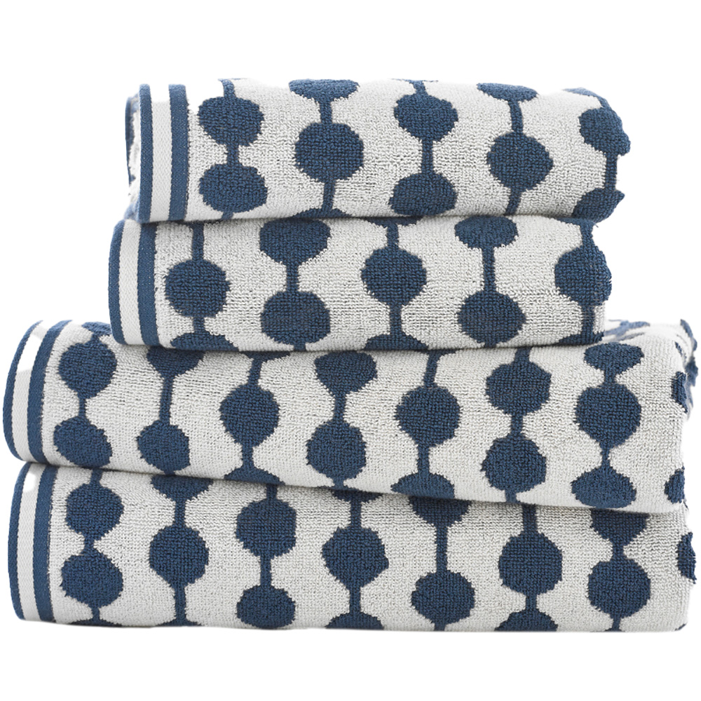 The Lyndon Company Bobbles Marine Hand Towel 2 Pack Image