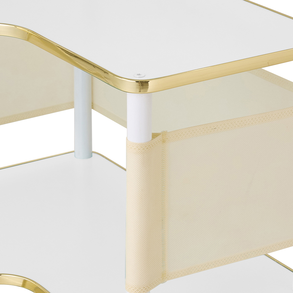 Living and Home 4 Shelf MDF L-Shaped Corner Bookshelf Image 3