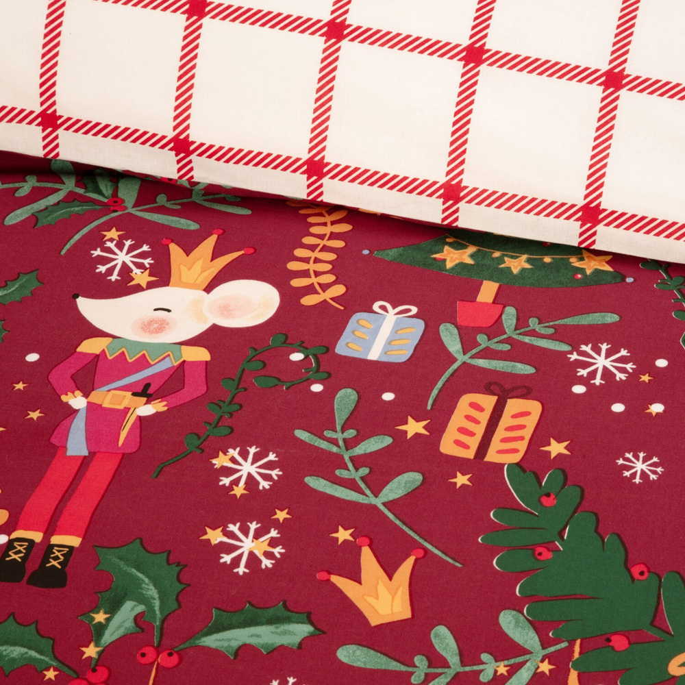 Christmas Nutcracker Duvet Set Red King Image 4