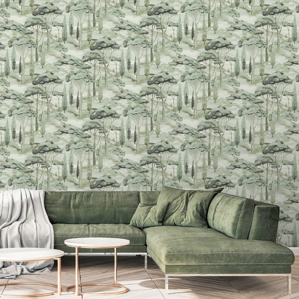 Grandeco Canopy View Scenic Green Wallpaper Image 2