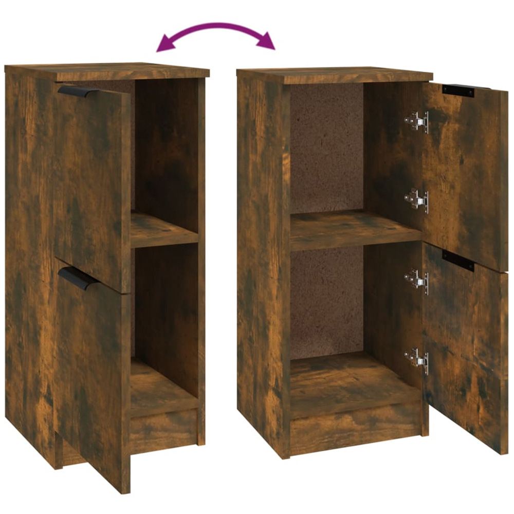 vidaXL 2 Door Smoked Oak Sideboard Image 8