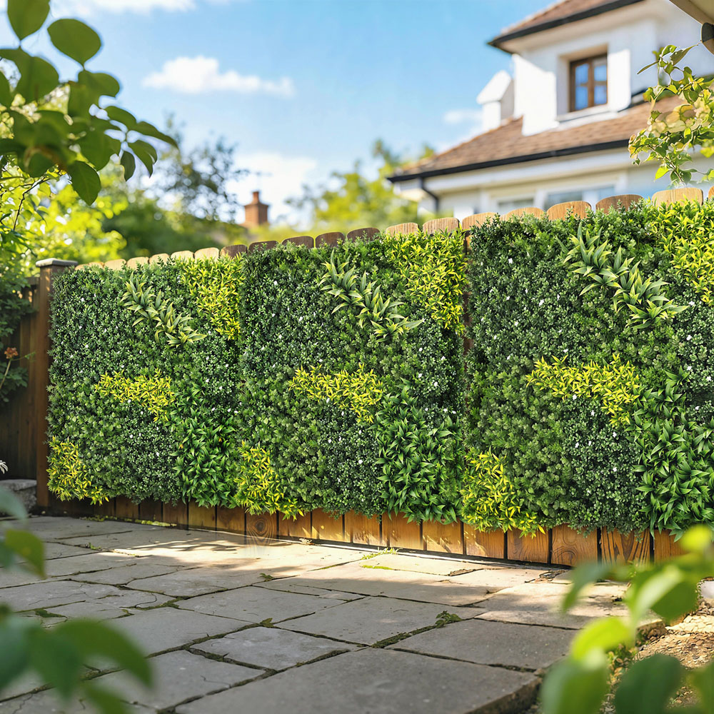 Outsunny Green Mixed Artificial Grass Backdrop Wall Panel 100 x 100cm Image 7