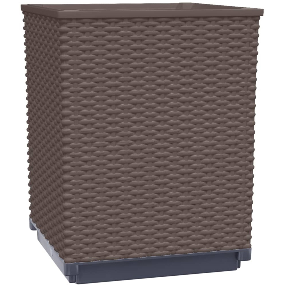 vidaXL Brown Plastic Garden Planter 30 x 30 x 37cm 4 Pack Image 1
