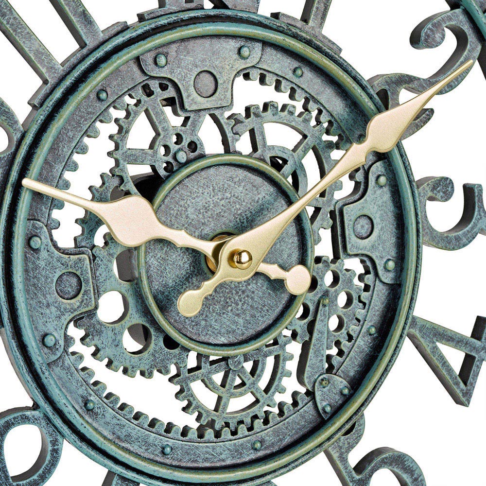 wilko Metallic Open Face Garden Clock 30 x 4cm Image 6