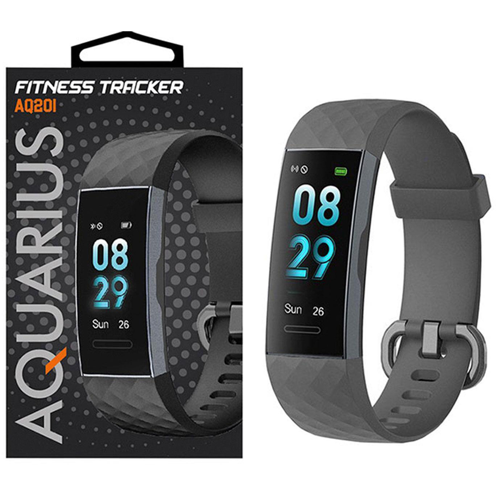 Aquarius Black Bluetooth Fitness Tracker with Heart Rate Monitor and Step Counter Image 3