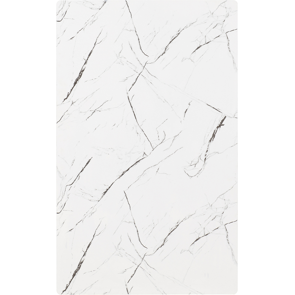 Seconique Marlow and Athens 4 Seater Dining Set White Marble and Grey PU Image 6