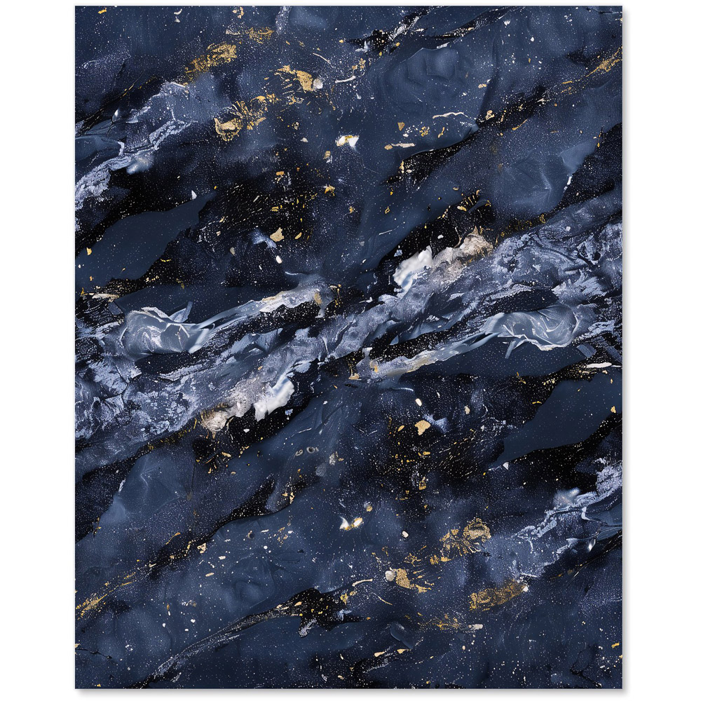 Warren Reed Designer Deep Ocean Blue Quartz Effect Glass Kitchen Splashback 75 x 60cm Image 2