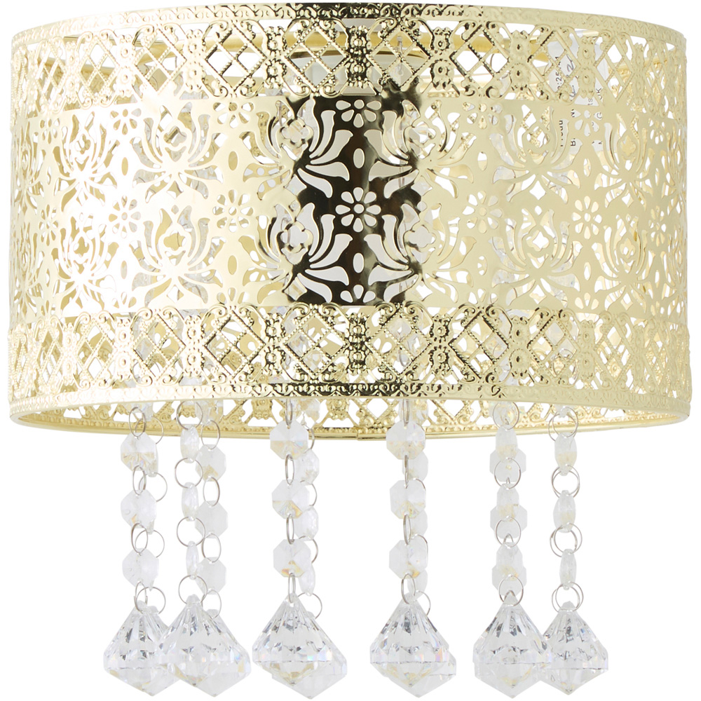 ValueLights Enna Modern Gold Jewel Droplet Ceiling Pendant Light Shade Image 1