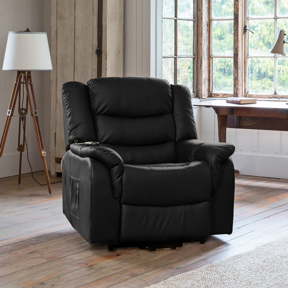 Artemis Home Almeira Black Electric Massage and Heat Riser Recliner Chair Image 3
