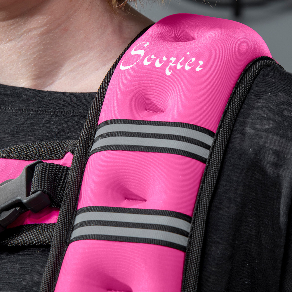 Soozier 8kg Adjustable Weighted Vest with Straps Pocket and Reflective Strips Image 3