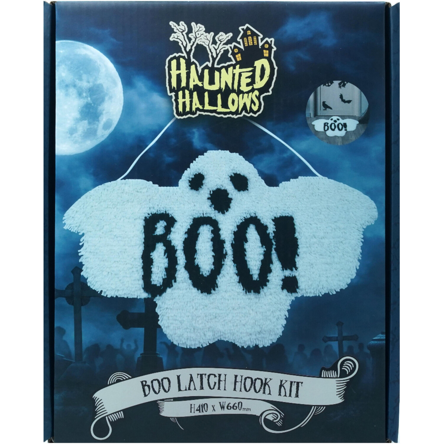 Boo Latch Hook Kit Blue Image 1