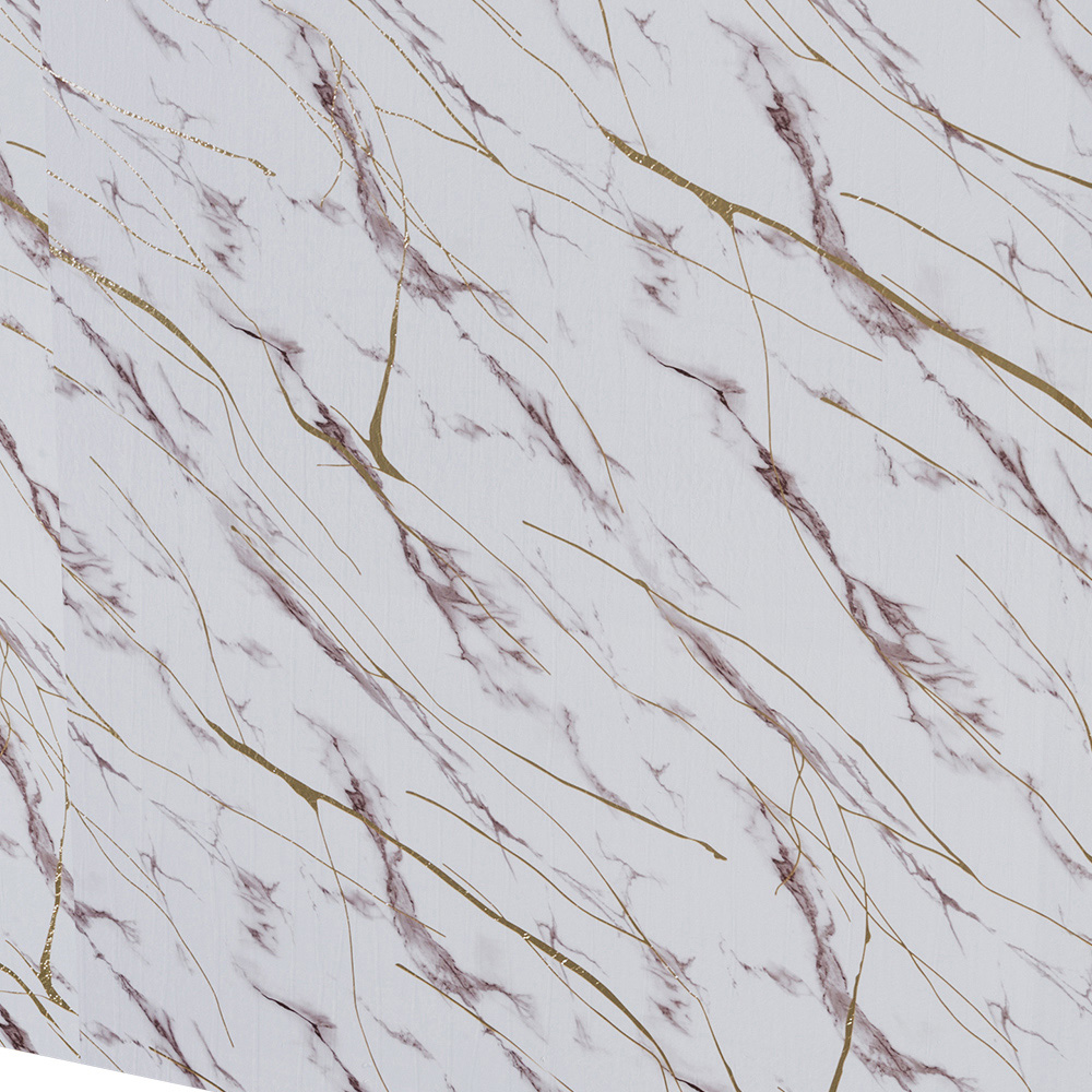 Living and Home Marble Pattern White Base Self-Adhesive Wall Tile Sticker Image 4