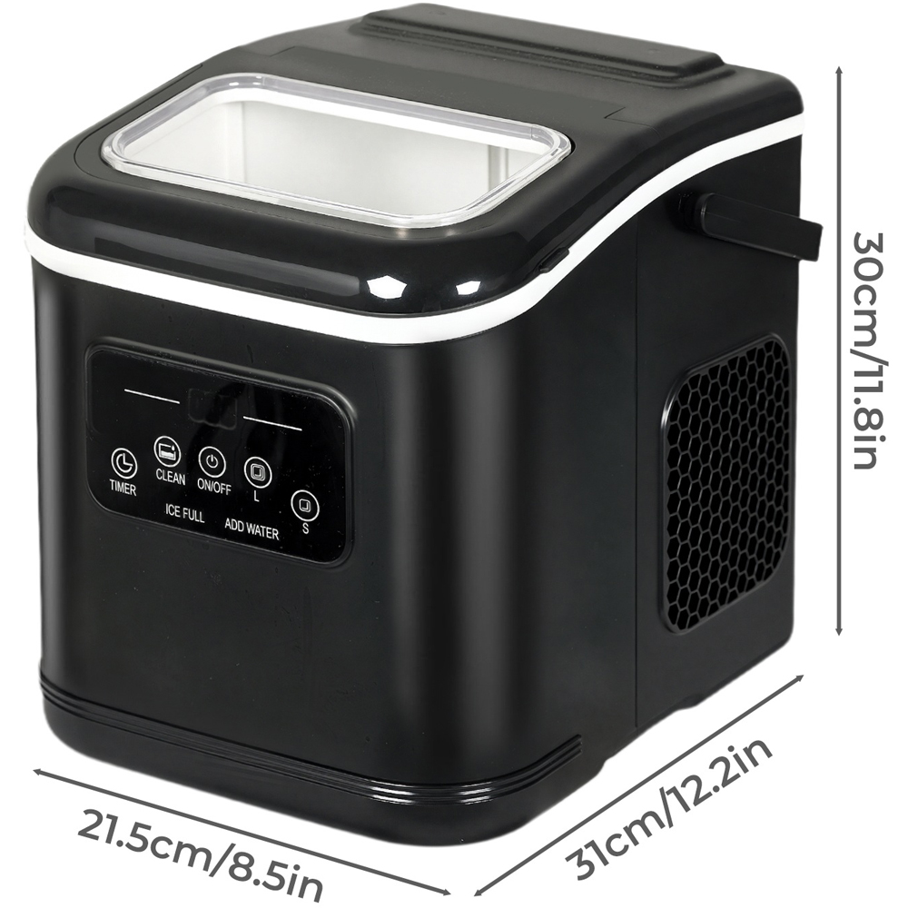 Spector ICE1006-12KG-BK-UK Countertop Ice Cube Maker Machine 100W Image 9