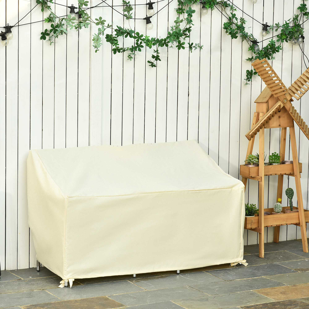 Outsunny Cream Waterproof 2 Seater Protection Cover 140 x 84 x 94cm Image 2