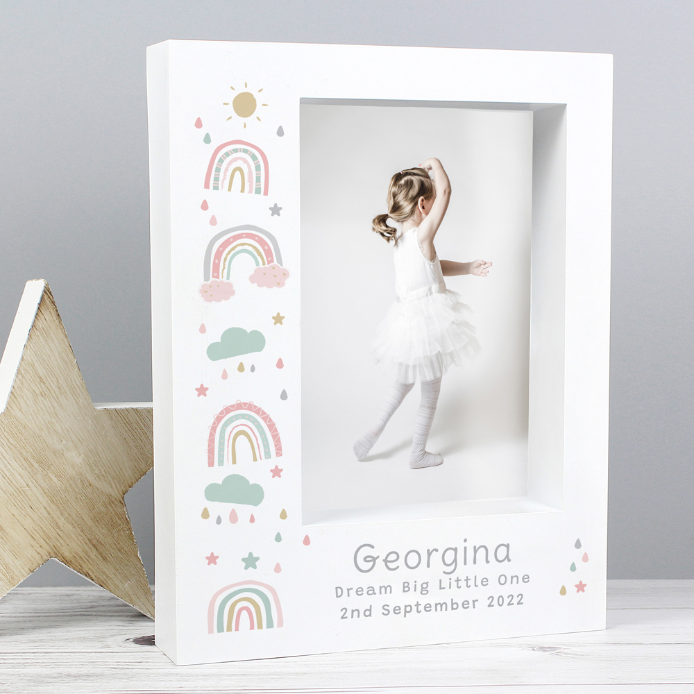 Personalised Memento Rainbow Box Photo Frame 5 x 7inch Image 3