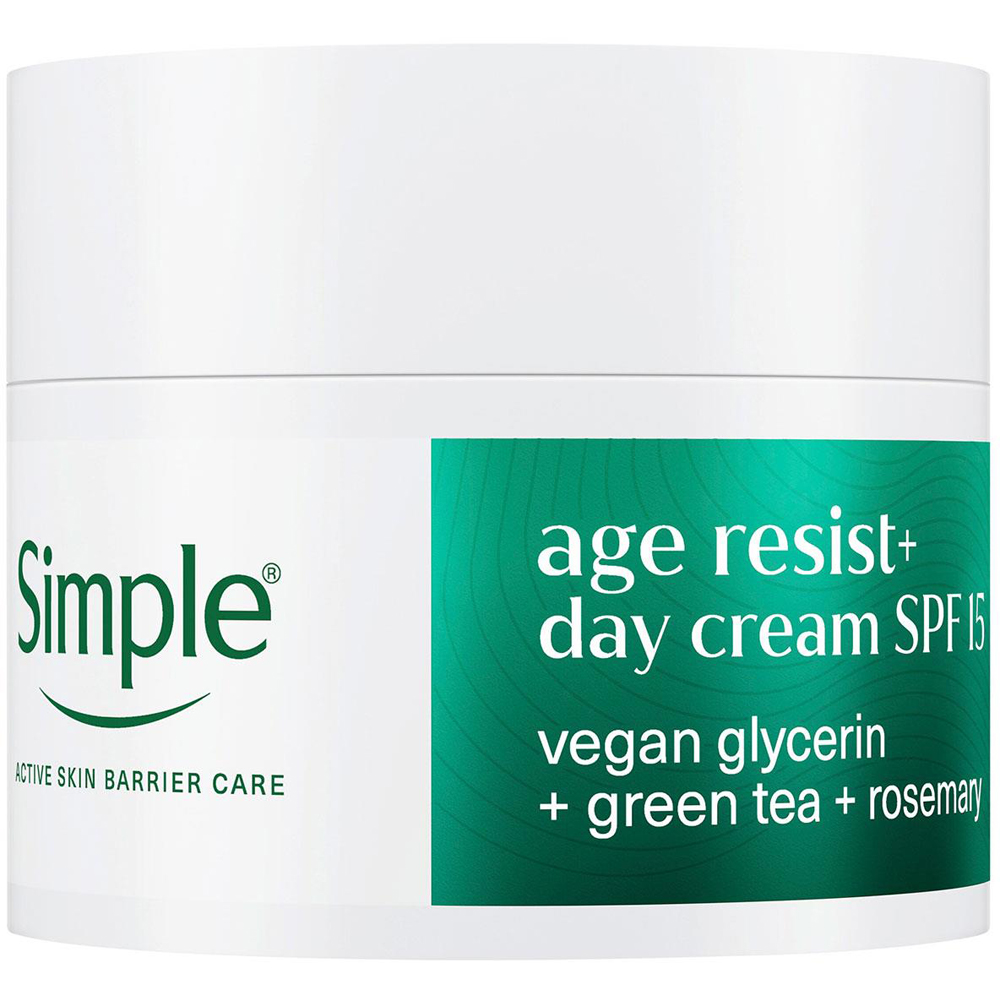 Simple Age Resist+ Anti-Ageing Wrinkle Care Facial Moisturiser Day Cream 50ml 6 Pack Image 2