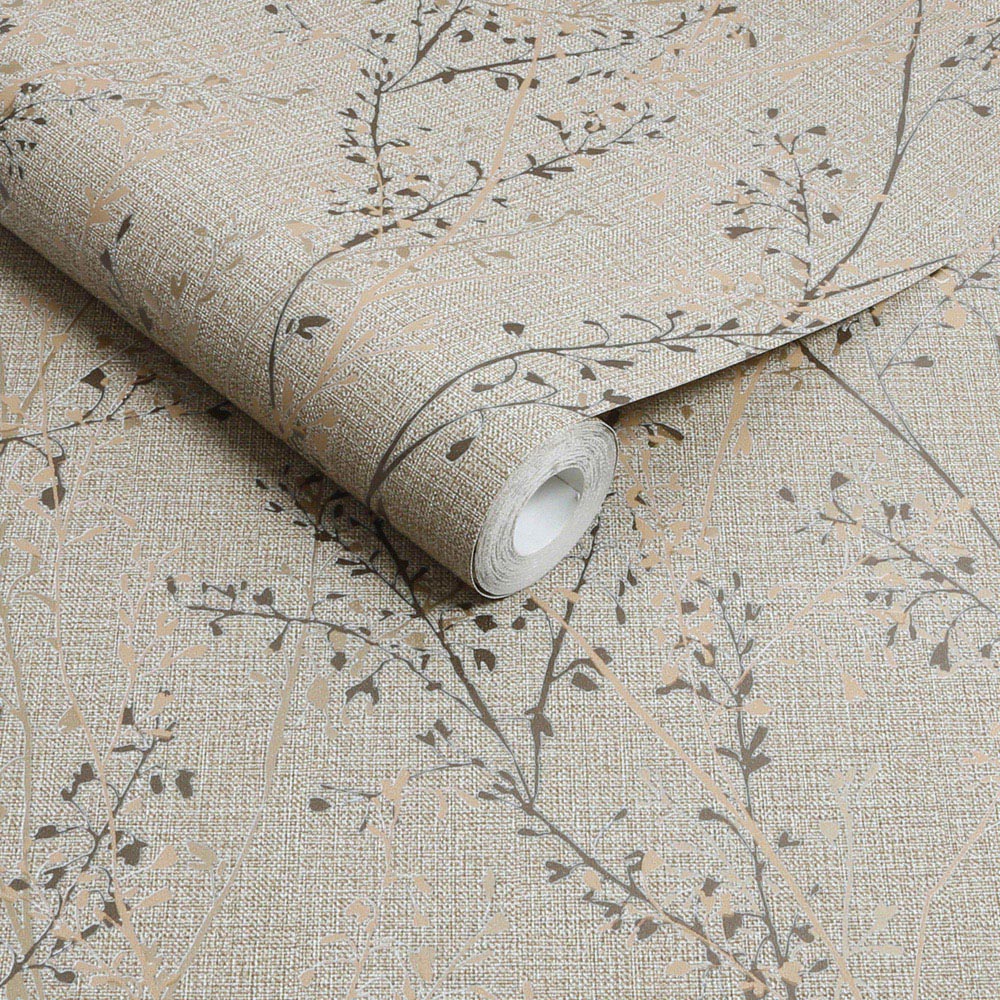 Boutique Breeze Sprig Natural Wallpaper Image 2
