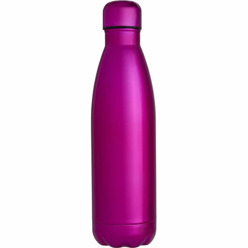 Wilko Pink Metallic Double Wall Bottle Wilko