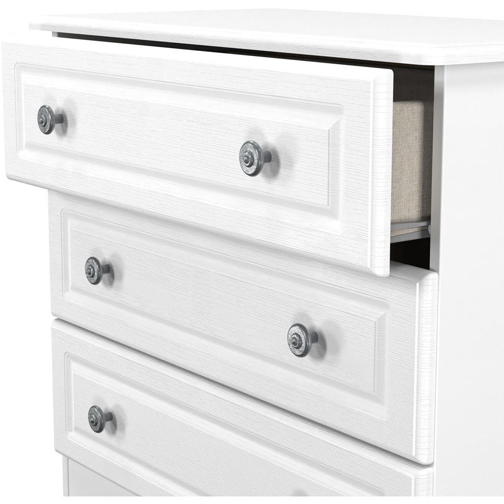 Crowndale Pembroke 3 Drawer Matt White Chest of Drawers Ready Assembled Image 6