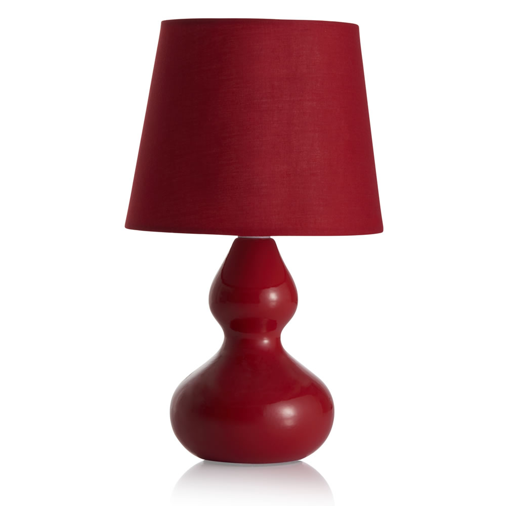 Wilko Chilli Pepper Red Ceramic Lamp Image 3