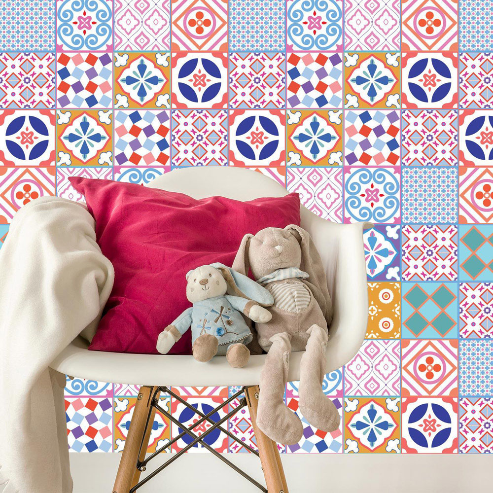 Walplus Classic Moroccan Colourful Mixed 2 Tile Sticker 24 Pack Image 6